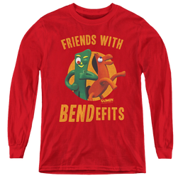 Gumby Bendefits - Youth Long Sleeve T-Shirt Youth Long Sleeve T-Shirt Gumby   