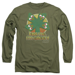 Gumby Kiss Me Men's Long Sleeve T-Shirt Men's Long Sleeve T-Shirt Gumby   