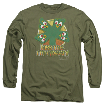 Gumby Kiss Me Men's Long Sleeve T-Shirt Men's Long Sleeve T-Shirt Gumby   