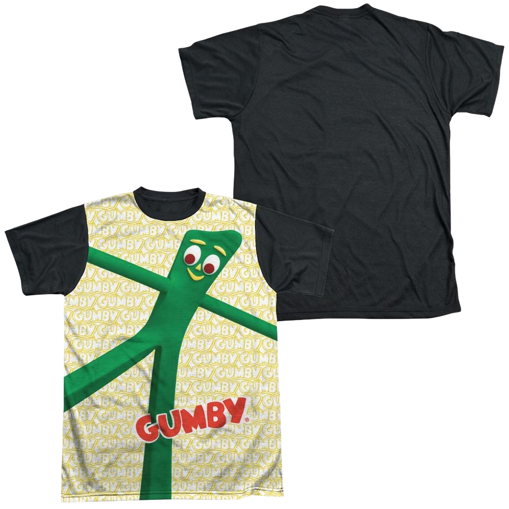 Gumby Stretched Men's Black Back T-Shirt Men's Black Back T-Shirt Gumby   