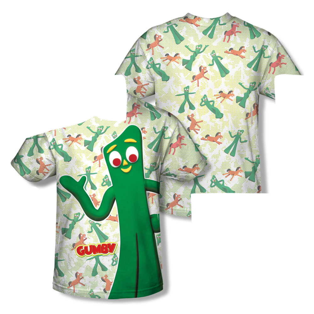 Gumby Friendly Greeting Youth All-Over Print T-Shirt (Ages 8-12) Youth All-Over Print T-Shirt (Ages 8-12) Gumby   