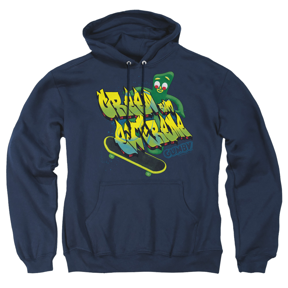 Gumby Green And Extreme Pullover Hoodie Pullover Hoodie Gumby   