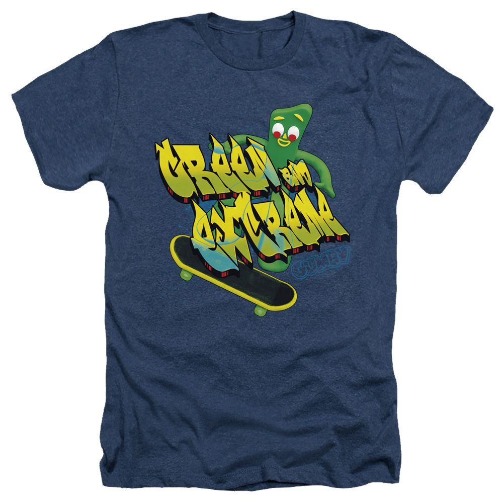 Gumby Green And Extreme Men's Heather T-Shirt Men's Heather T-Shirt Gumby   