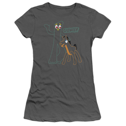 Gumby Outlines Juniors T-Shirt Juniors T-Shirt Gumby   