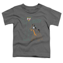 Gumby Outlines Toddler T-Shirt Toddler T-Shirt Gumby   