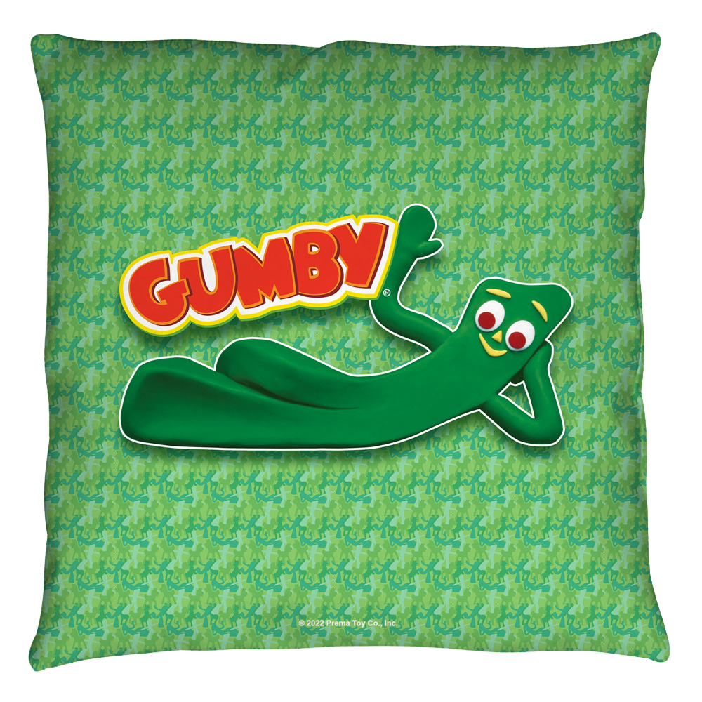 Gumby Chilling Throw Pillow Throw Pillows Gumby   