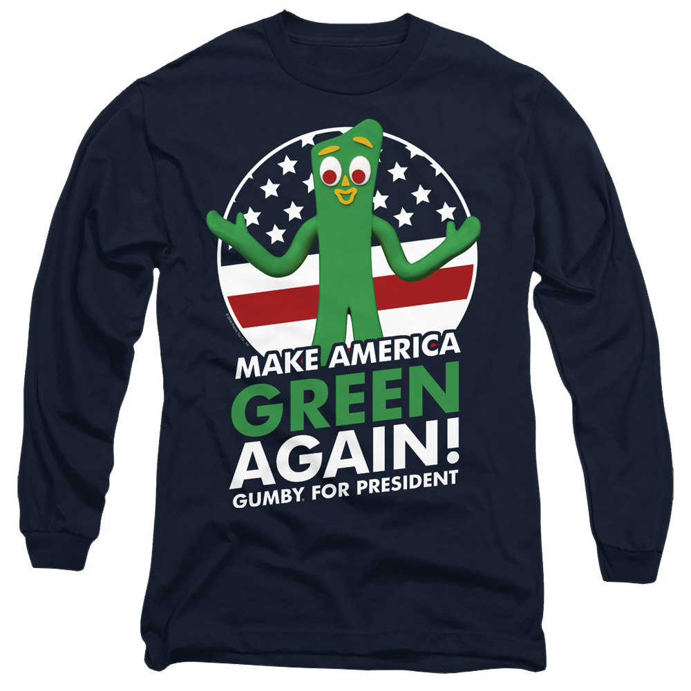 Gumby For President Men's Long Sleeve T-Shirt Men's Long Sleeve T-Shirt Gumby   