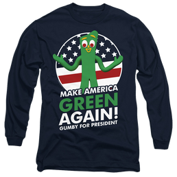 Gumby For President Men's Long Sleeve T-Shirt Men's Long Sleeve T-Shirt Gumby   