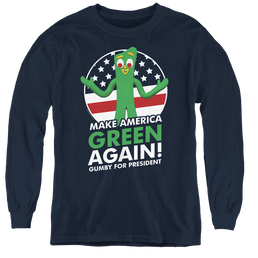 Gumby For President - Youth Long Sleeve T-Shirt Youth Long Sleeve T-Shirt Gumby   