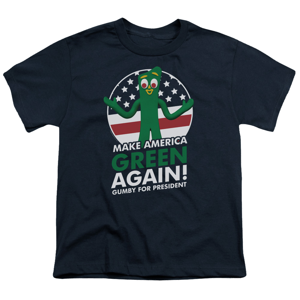 Gumby For President Youth T-Shirt (Ages 8-12) Youth T-Shirt (Ages 8-12) Gumby   