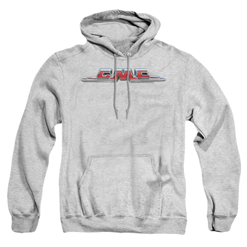 Athletic heather pullover hoodie with GMC Chrome Logo graphic