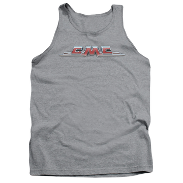 Athletic heather men's tank with GMC Chrome Logo graphic
