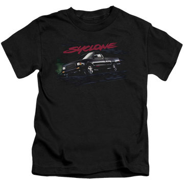 Black kid's t-shirt for ages 4 to 7 with GMC Syclone graphic