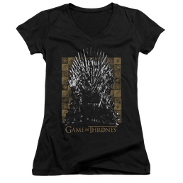 Game of Thrones Iron Throne - Juniors V-Neck T-Shirt Juniors V-Neck T-Shirt Game of Thrones   
