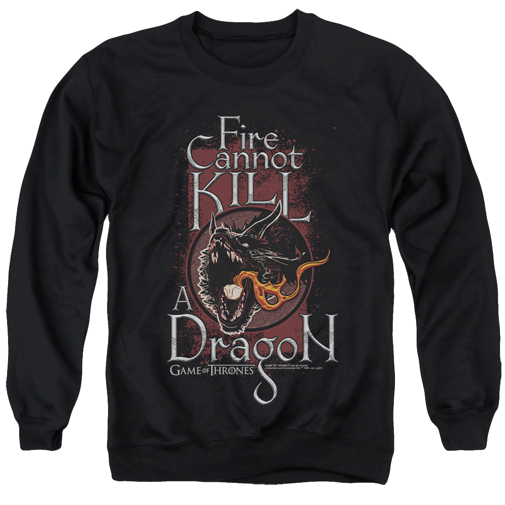 Game of Thrones Fire Cannot Kill A Dragon - Men's Crewneck Sweatshirt Men's Crewneck Sweatshirt Game of Thrones   