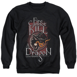Game of Thrones Fire Cannot Kill A Dragon - Men's Crewneck Sweatshirt Men's Crewneck Sweatshirt Game of Thrones   