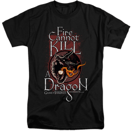 Game of Thrones Fire Cannot Kill A Dragon - Men's Tall Fit T-Shirt Men's Tall Fit T-Shirt Game of Thrones   