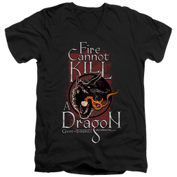 Game of Thrones Fire Cannot Kill A Dragon - Men's V-Neck T-Shirt Men's V-Neck T-Shirt Game of Thrones   