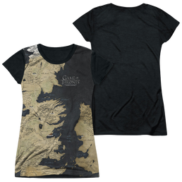 Game of Thrones Westeros Map - Juniors Black Back T-Shirt Juniors Black Back T-Shirt Game of Thrones   