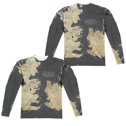 Game of Thrones Westeros Map (Front/Back Print) - Men's All-Over Print Long Sleeve Men's All-Over Print Long Sleeve Game of Thrones   