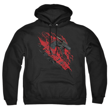 Black pullover hoodie with Game of Thrones Fire And Blood Dragon graphic