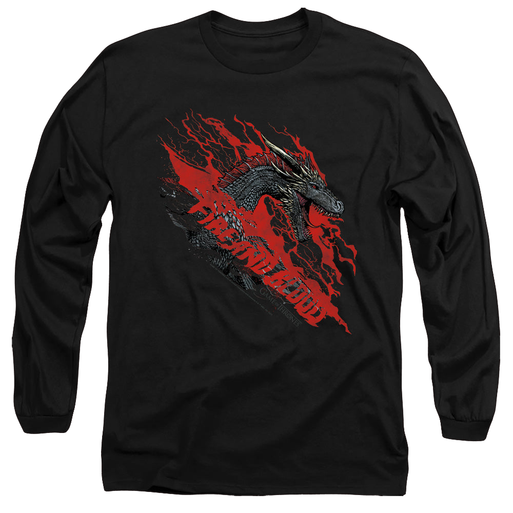 Game of Thrones Fire And Blood Dragon - Men's Long Sleeve T-Shirt Men's Long Sleeve T-Shirt Game of Thrones   