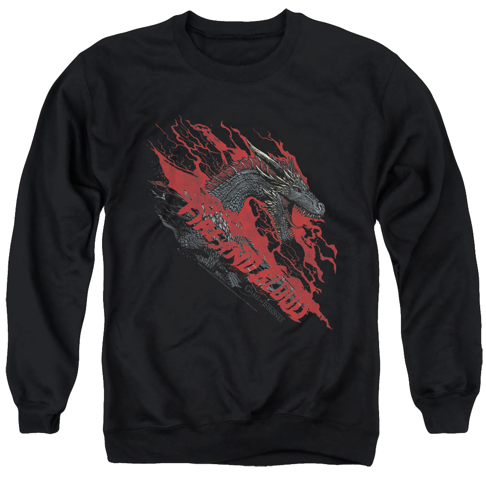Game of Thrones Fire And Blood Dragon - Men's Crewneck Sweatshirt Men's Crewneck Sweatshirt Game of Thrones   