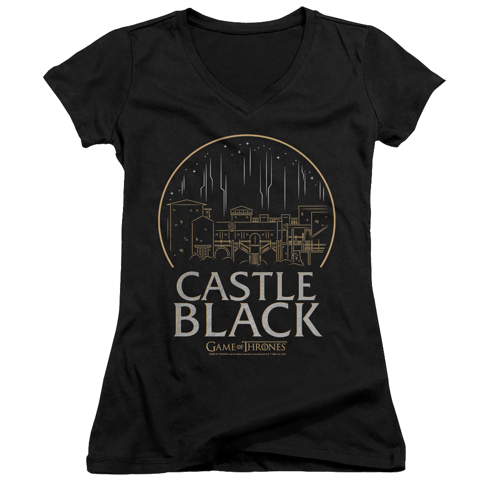 Game of Thrones Castle Black - Juniors V-Neck T-Shirt Juniors V-Neck T-Shirt Game of Thrones   