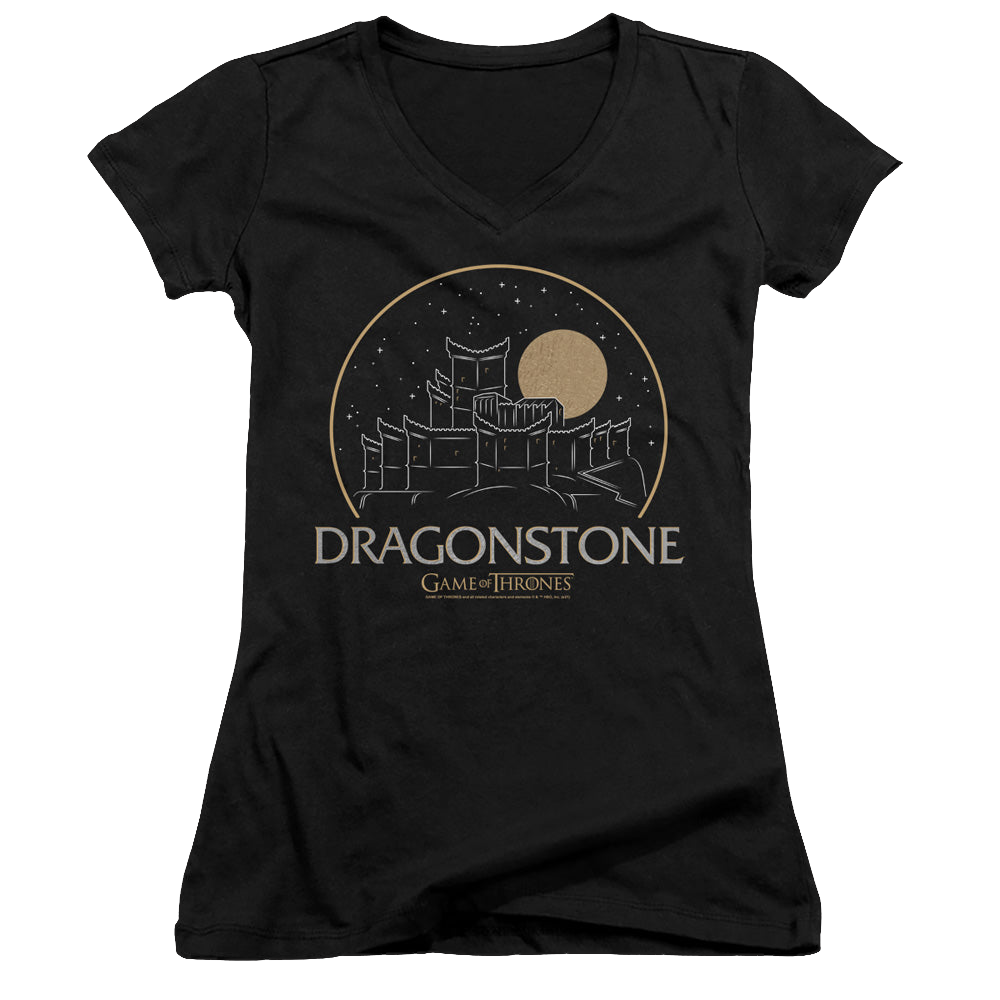 Game of Thrones Dragonstone - Juniors V-Neck T-Shirt Juniors V-Neck T-Shirt Game of Thrones   
