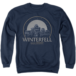 Game of Thrones Winterfell - Men's Crewneck Sweatshirt Men's Crewneck Sweatshirt Game of Thrones   