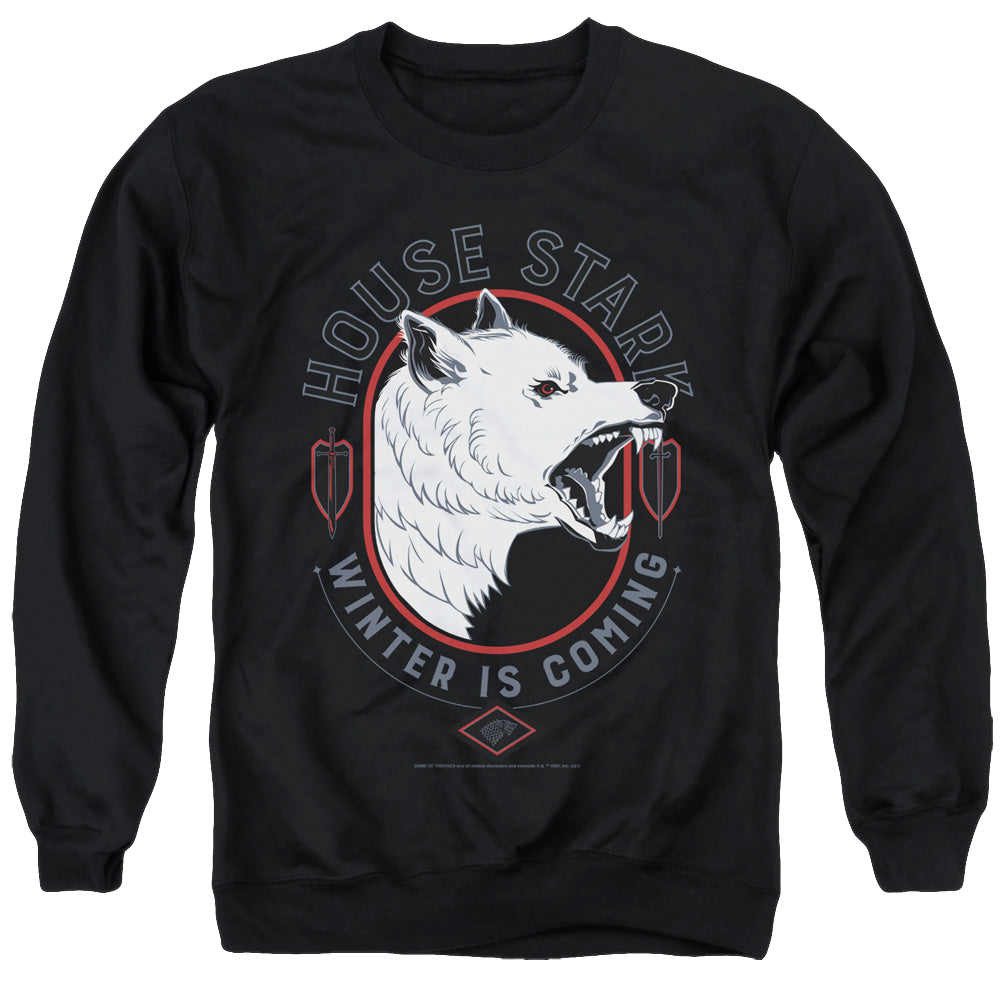 Game of Thrones House Stark Winter Is Coming - Men's Crewneck Sweatshirt Men's Crewneck Sweatshirt Game of Thrones   