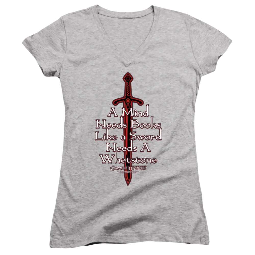 Game of Thrones The Mind Needs Books - Juniors V-Neck T-Shirt Juniors V-Neck T-Shirt Game of Thrones   