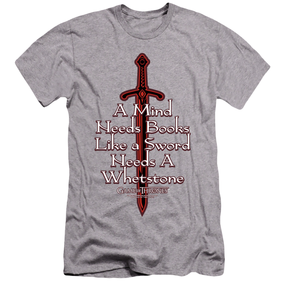 Game of Thrones The Mind Needs Books - Men's Premium Slim Fit T-Shirt Men's Premium Slim Fit T-Shirt Game of Thrones   