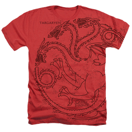 Game of Thrones House Targaryen Tonal - Men's All-Over Heather T-Shirt Men's All-Over Heather T-Shirt Game of Thrones   
