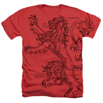 Game of Thrones House Lannister Tonal men's all-over heather t-shirt