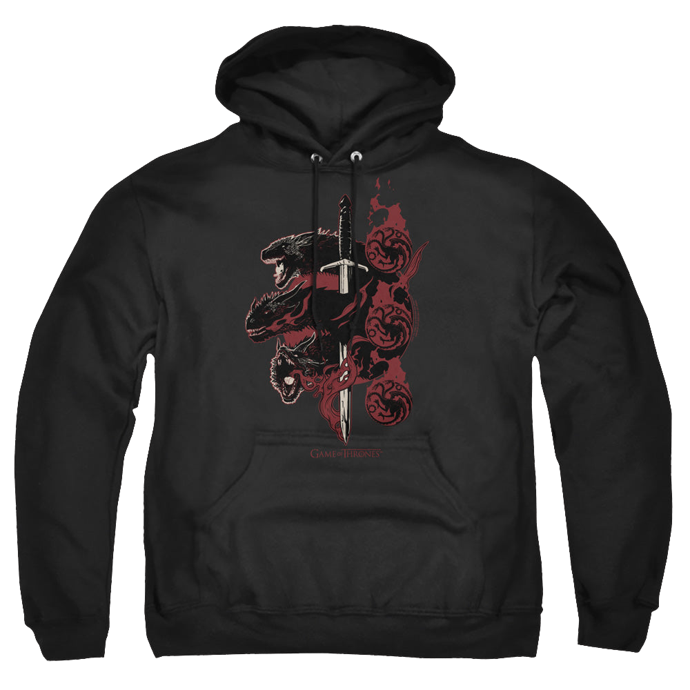 Game of Thrones Targaryen Dragons - Pullover Hoodie Pullover Hoodie Game of Thrones   