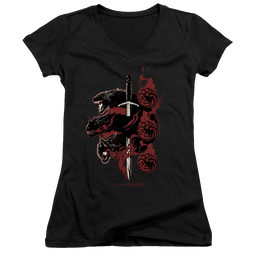 Game of Thrones Targaryen Dragons - Juniors V-Neck T-Shirt Juniors V-Neck T-Shirt Game of Thrones   