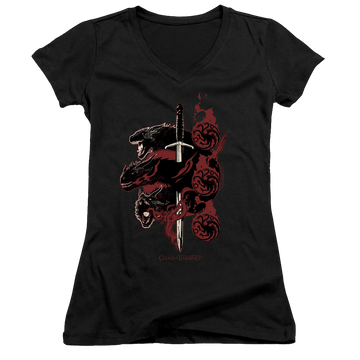 Game of Thrones Targaryen Dragons - Juniors V-Neck T-Shirt Juniors V-Neck T-Shirt Game of Thrones   