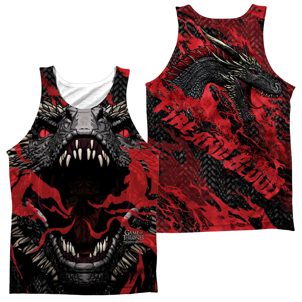 Game of Thrones Dragons (Front/Back Print) - Men's All Over Print Tank Top Men's All Over Print Tank Game of Thrones   