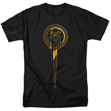 Black men's regular fit t-shirt with Game of Thrones Hand Of The King Icon graphic