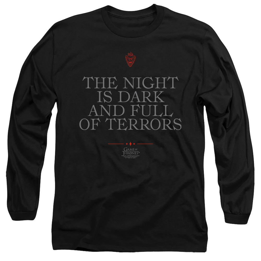 Game of Thrones Night Is Dark - Men's Long Sleeve T-Shirt Men's Long Sleeve T-Shirt Game of Thrones   