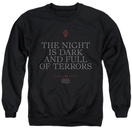 Game of Thrones Night Is Dark - Men's Crewneck Sweatshirt Men's Crewneck Sweatshirt Game of Thrones   