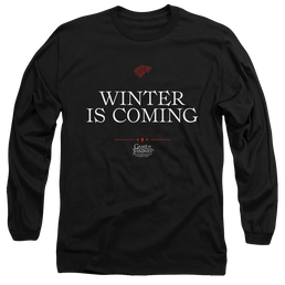 Game of Thrones Winter Is Coming Text - Men's Long Sleeve T-Shirt Men's Long Sleeve T-Shirt Game of Thrones   