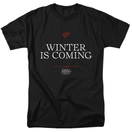 Game of Thrones Winter Is Coming Text - Men's Regular Fit T-Shirt Men's Regular Fit T-Shirt Game of Thrones   
