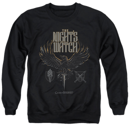 Game of Thrones The Nights Watch - Men's Crewneck Sweatshirt Men's Crewneck Sweatshirt Game of Thrones   