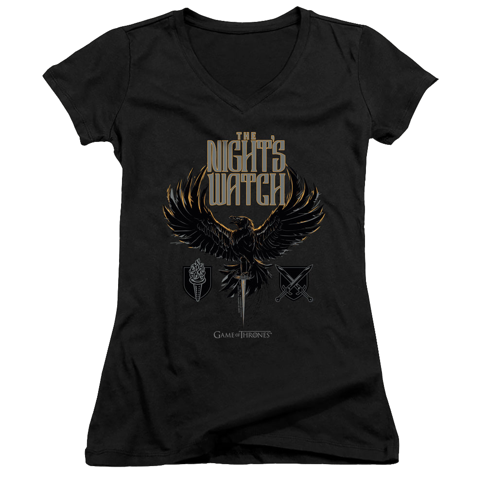 Game of Thrones The Nights Watch - Juniors V-Neck T-Shirt Juniors V-Neck T-Shirt Game of Thrones   