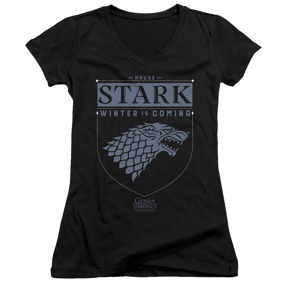 Game of Thrones House Stark Sigil - Juniors V-Neck T-Shirt Juniors V-Neck T-Shirt Game of Thrones   