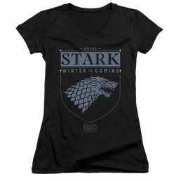 Game of Thrones House Stark Sigil - Juniors V-Neck T-Shirt Juniors V-Neck T-Shirt Game of Thrones   