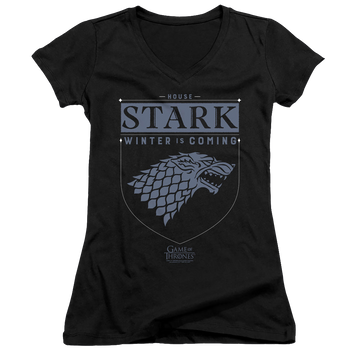 Game of Thrones House Stark Sigil - Juniors V-Neck T-Shirt Juniors V-Neck T-Shirt Game of Thrones   
