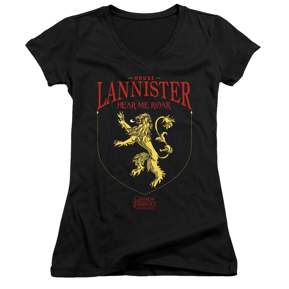 Game of Thrones House Lannister Sigil - Juniors V-Neck T-Shirt Juniors V-Neck T-Shirt Game of Thrones   